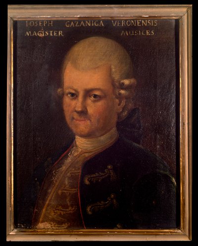 Portrét Giuseppe Gazzaniga (1743-1818), italský skladatel Anonymní malba. 18. století. Bologna, občanské hudební bibliografické muzeum. od Unknown artist