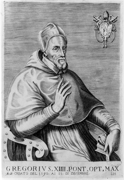 Portrét Řehoře XIV. (1535 - 1591). od Unknown artist