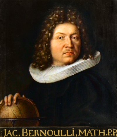 Portrét Jacquese Bernoulliho (1667-1748) – švýcarského matematika od Unknown artist