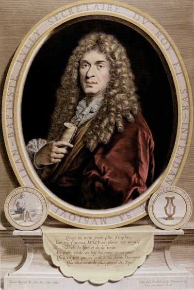 Portrét Jean Baptiste Lully (1632-1687). od Unknown artist