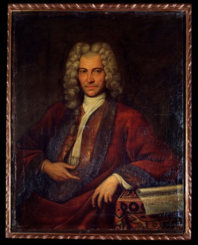 Portrét Johanna Josepha Fuxe, rakouského skladatele, hudebního teoretika a pedagoga (malba od Unknown artist