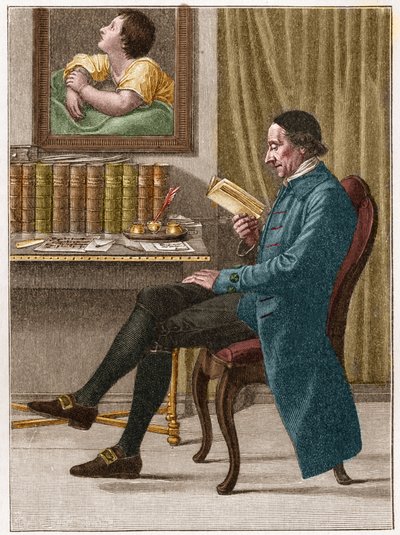 Portrét Johanna Kaspara Lavatera nebo Gasparda Lavatera (1741-1801), švýcarského teologa a německy mluvícího spisovatele, známého pro svou práci o fyziognomonii. od Unknown artist