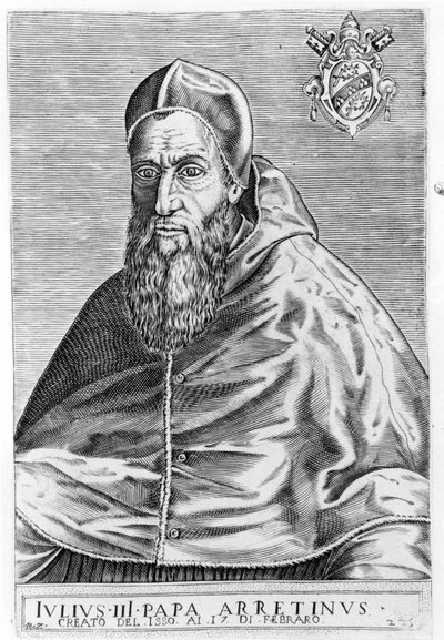 Portrét Julesa III. (1487 - 1555). od Unknown artist