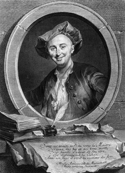 Portrét Juliena Offray de La Mettrie (1709 - 1751) francouzského lékaře a filozofa. od Unknown artist