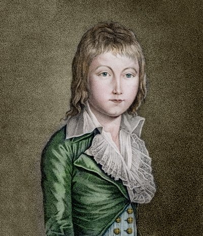 Litografie portrét Ludvíka XVII. (1785-1795) francouzského dauphina od Unknown artist