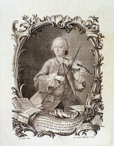 Portrét Leopolda Mozarta (rytina od Unknown artist