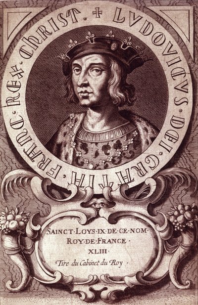 Portrét Ludvíka IX nebo Saint Louis (1214 - 1270). od Unknown artist