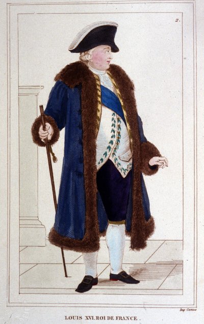 Portrét Ludvíka XVI. (1754 - 1793) Rytina z roku 1830 od Unknown artist