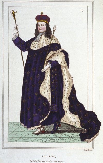 Rytina portrétu Ludvíka XV. (1710 - 1774), krále Francie z roku 1830 od Unknown artist