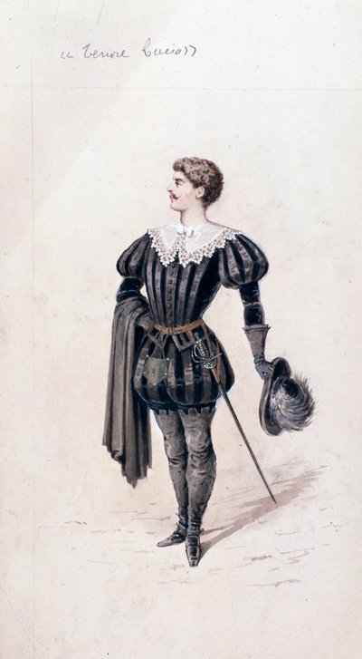 Portrét Lucia, tenor v Lucia di Lammermoor, opera Gaetana Donizettiho od Unknown artist