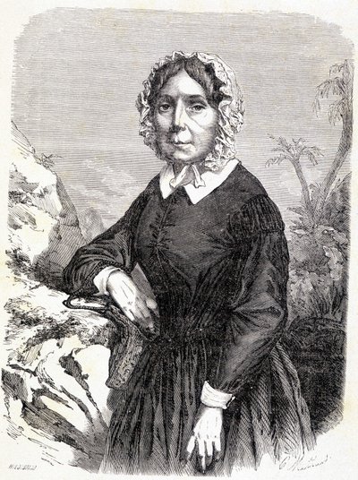 Portrét Madame Idy Pfeiffer (1798-1858), rakouské cestovatelky. od Unknown artist