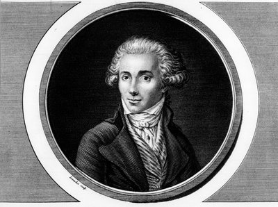 Portrét Marguerite Elie Guadet, francouzské političky (1758-1794). Rytina v „“ Kompletní sbírka historických obrazů francouzské revoluce, ve třech svazcích.“““ 1804. od Unknown artist