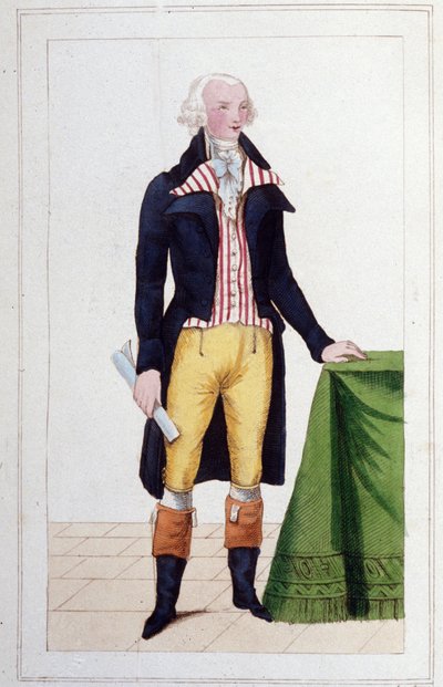 Portrét Maxmiliána Robespierra (1758 - 1794), rytina z roku 1830 od Unknown artist