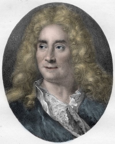 Portrét Michela Boyrona (Michel Baron), anglického herce a dramatika (1653-1729) - rytina od Unknown artist