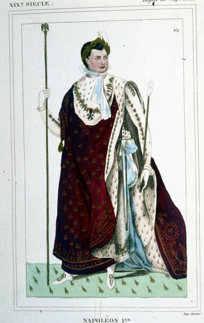 Portrét Napoleona I. (1769 - 1821) v kostýmu císaře. od Unknown artist