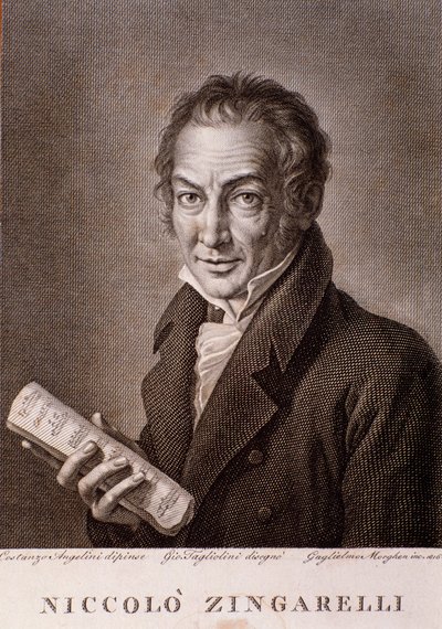 Portrét Nicoly Antonia Zingarelliho (rytina od Unknown artist