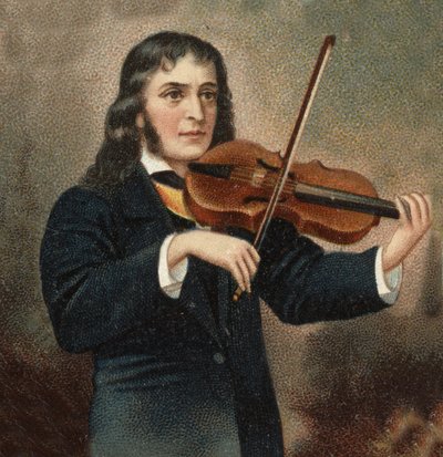 Portrét Nicola Paganiniho (1782 - 1840) italského houslisty. od Unknown artist