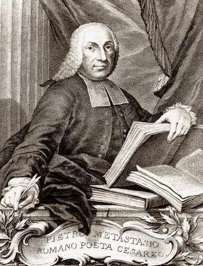 Portrét Pietra Trapassiho, zvaného Pietro Metastasio (Metastase) (1698-1782), italský básník a libretista od Unknown artist