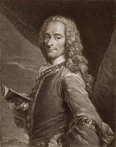 Portrét Voltaira (1694 - 1778). od Unknown artist