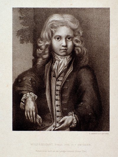 Portrét Wolfganga Amadea Mozarta, jako dítě (rytina) od Unknown artist