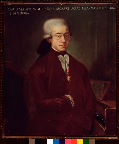 Portrét Wolfganga Amadea Mozarta ve věku 21 let (malba od Unknown artist