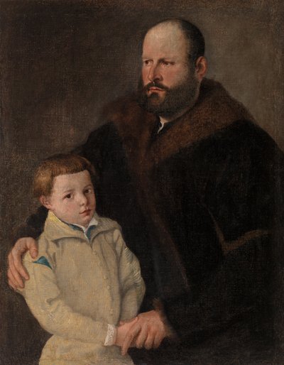 Portrét gentlemana a syna od Unknown artist