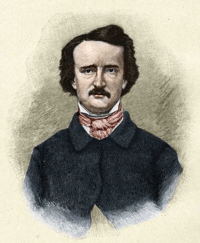 Portrét amerického spisovatele Edgara Allana Poea (1809 - 1849). od Unknown artist