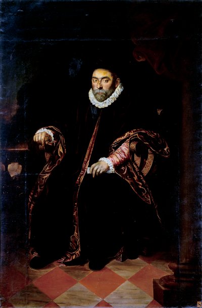 Portrét dóžete genů Prospero Centurione Fattinanti (asi 1510-1581) Anonymní obraz 16. století ne. 206x136 cm Chiavari, Palazzo Rocca, sbírka Torriglia od Unknown artist