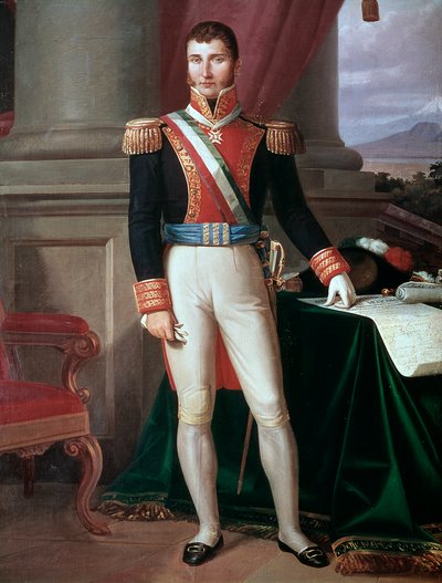 Portrét mexického císaře Agustina Iturbidea (1783-1824) Anonymní obraz, ca. 1821 Národní historické muzeum, Chateau de Chapultepec Mexiko od Unknown artist