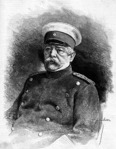 Portrét prince z Bismarcku (1815 - 1898). od Unknown artist