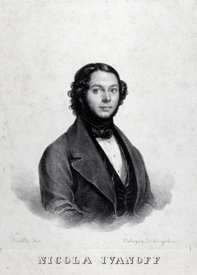 Portrét ruského zpěváka Nicoly Ivanoffa (Nikolaj Kuzmiv Ivanov 1810-1880). od Unknown artist