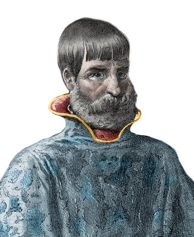 Portrét španělského conquistadora Juana Ponce de Leon (1460-1521), průzkumníka z Floridy - Portrét Juana Ponce de Leon - španělského cestovatele od Unknown artist