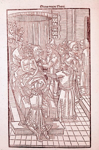 Pravděpodobně sultán Mehmed II v roce 1481 (rytina od Unknown artist
