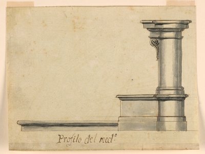 Projekt: Boční pohled na modlitební stoličku, -2586 od Unknown artist