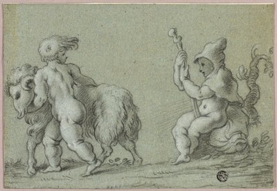 Putti jako kozlíci od Unknown artist