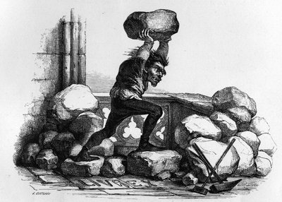 Quasimodo v Notre Dame de Paris od V. Huga. od Unknown artist
