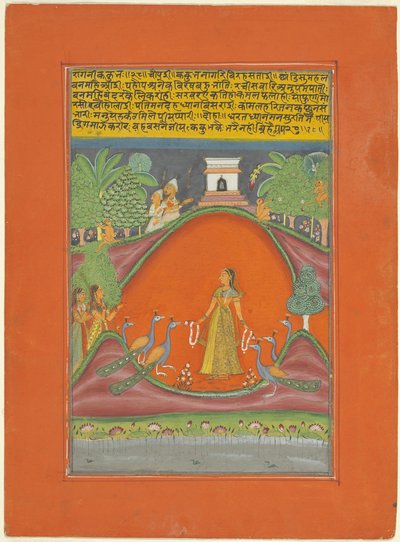 Ragini Kakubha, stránka ze sady Ragamala z Džajpuru od Unknown artist