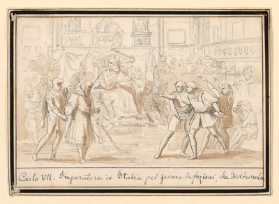 Usmíření nepřátel v Itálii císařem Jindřichem VII od Unknown artist