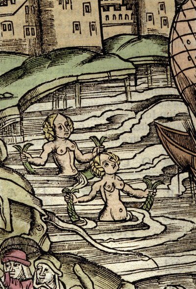 Zastoupení sirén. rytina 16. století od Unknown artist