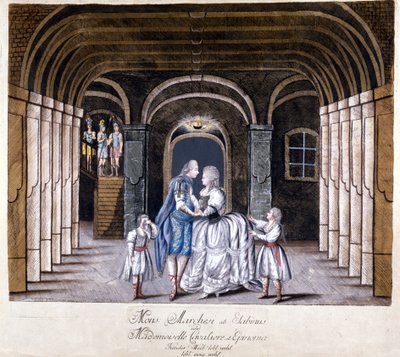 Reprezentace opery „Giulio Sabino“ od Giuseppe Sartiho (1729-1802) ve Vídni v roce 1785. Na scéně Caterina (Katharina) Cavalieri a kastrát Luigi Marchesi. Milán od Unknown artist
