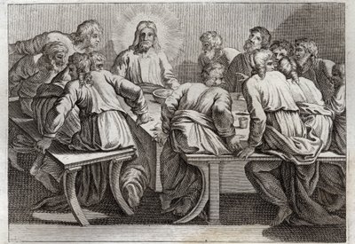 Royaumontská Bible, Nový zákon: The Cene. Ilustrace z roku 1811. od Unknown artist
