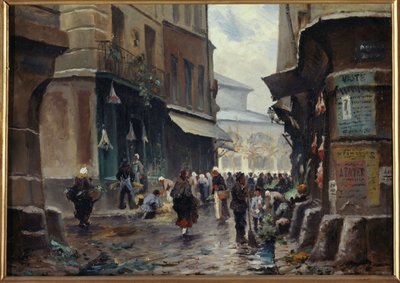 Rue Pirouette, kolem roku 1880, dnešní 1. obvod, mezi lety 1875 a 1885 (malba) od Unknown artist