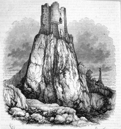Zřícenina hradu La Roquette - Rytina od Unknown artist