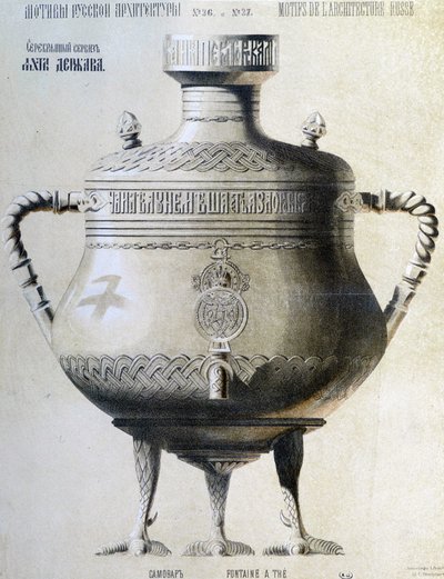 Ruský Samovar - litografie od Unknown artist