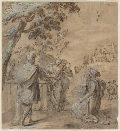 Ruth a Boaz (recto) od Unknown artist