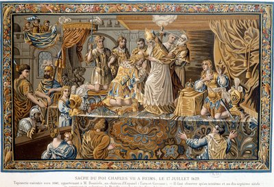 Posvátný král Karel VII. v Remeši 17. července od Unknown artist