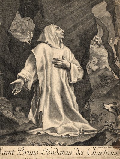 Svatý Bruno, zakladatel Řádu kartuziánů (Kolín nad Rýnem, v. 1035 v Serra San Bruno, Kalábrie od Unknown artist