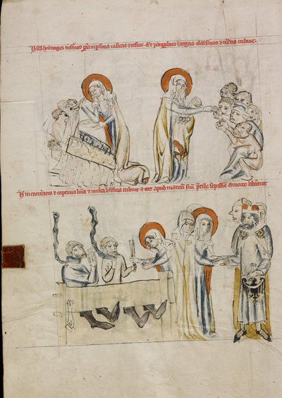 Svatá Hedvika pečující o nemocné; Svatá Hedvika pečující o vězně od Unknown artist