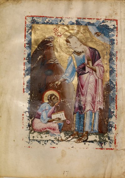 Svatý Jan Evangelista diktuje od Unknown artist