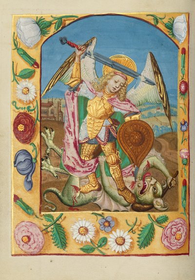 Svatý Michael a drak od Unknown artist